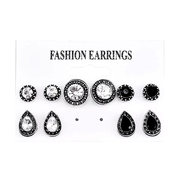 ⚜️[𝟯/$𝟮𝟴]⚜️5 Pairs Silver Boho Earrings Set NEW - Picture 4 of 7